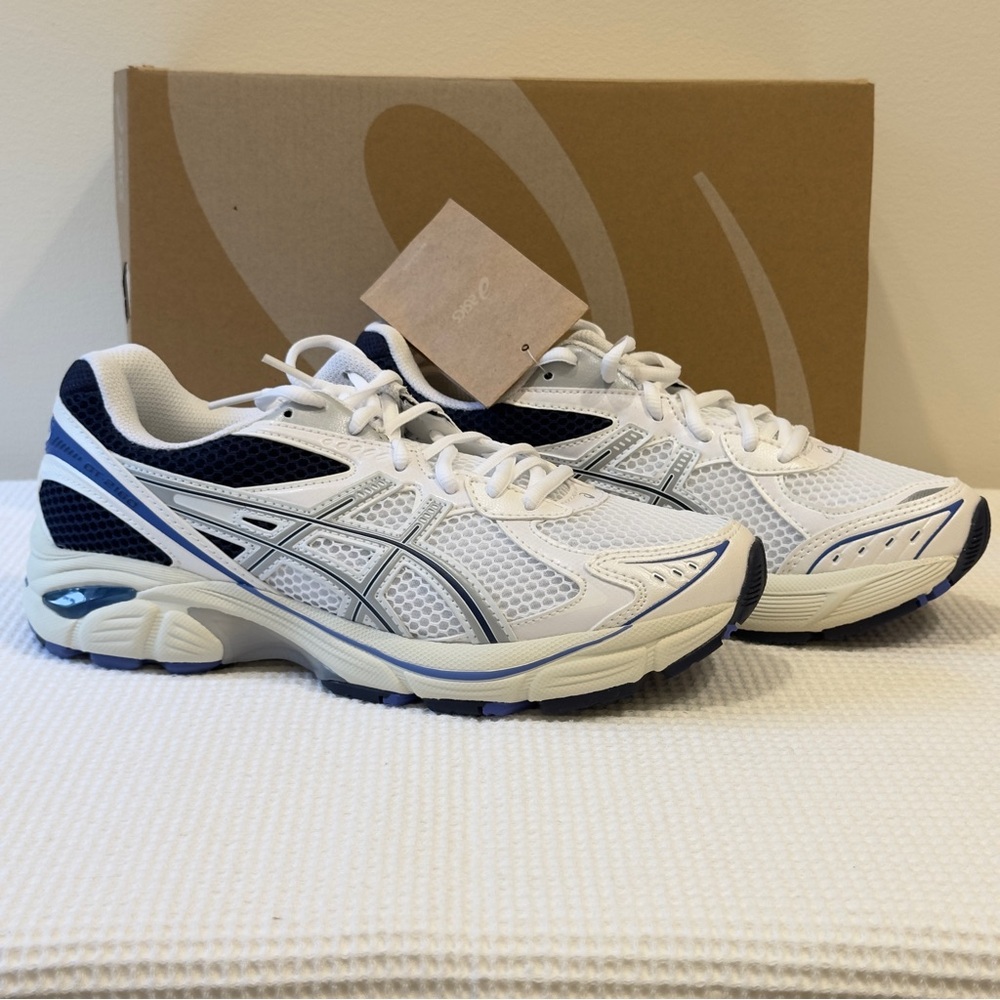 Asics GT-2160 White and Piedmont Grey Ortholite Athletic Sneakers 7.5w/6m